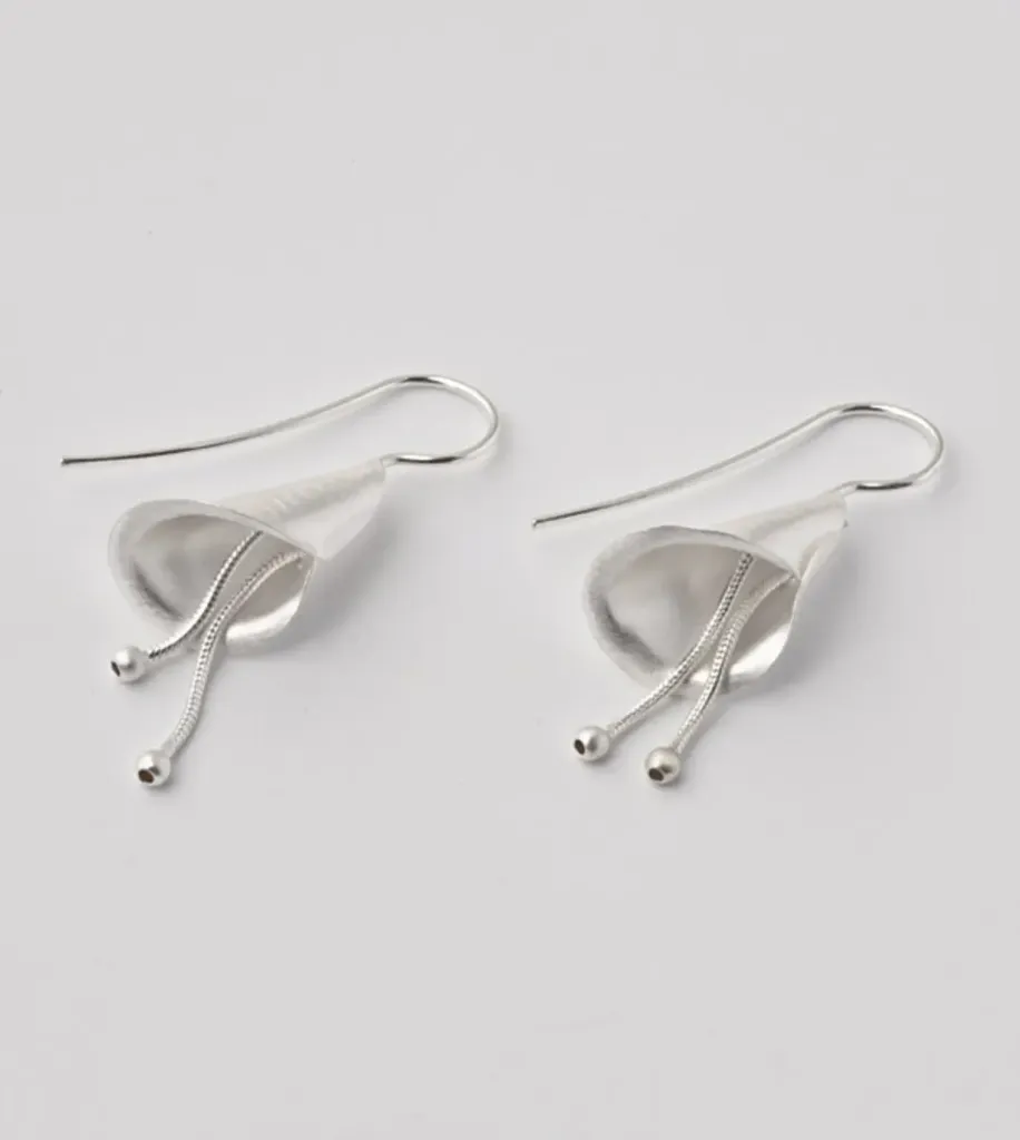 Oorhaken Lange Lelies Zilver