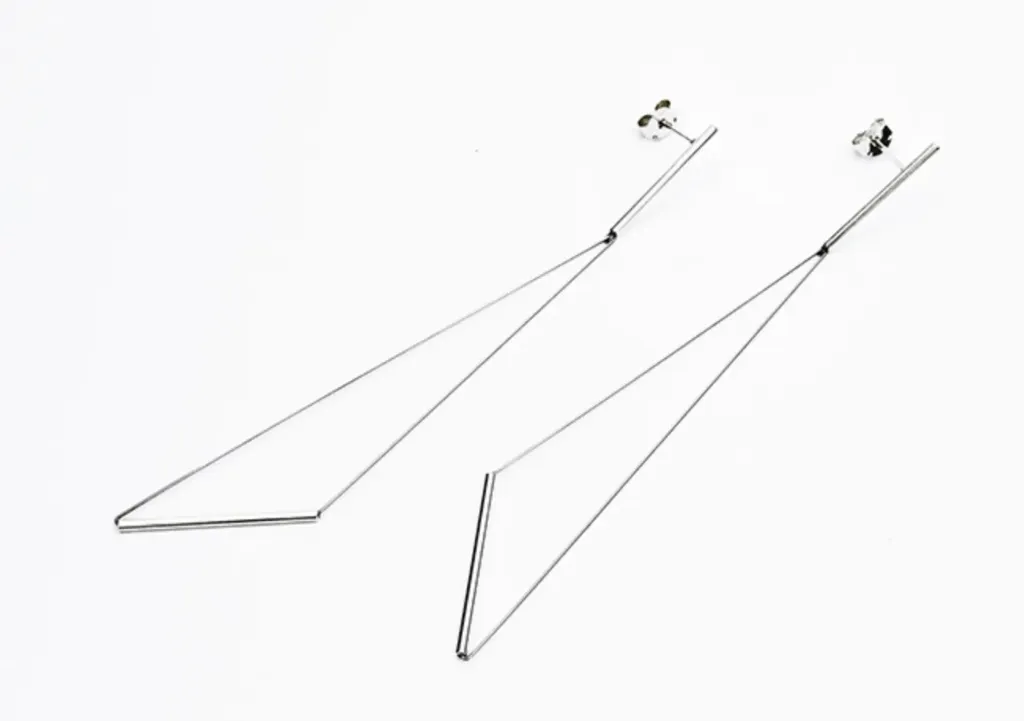 Earrings Triangle Silver