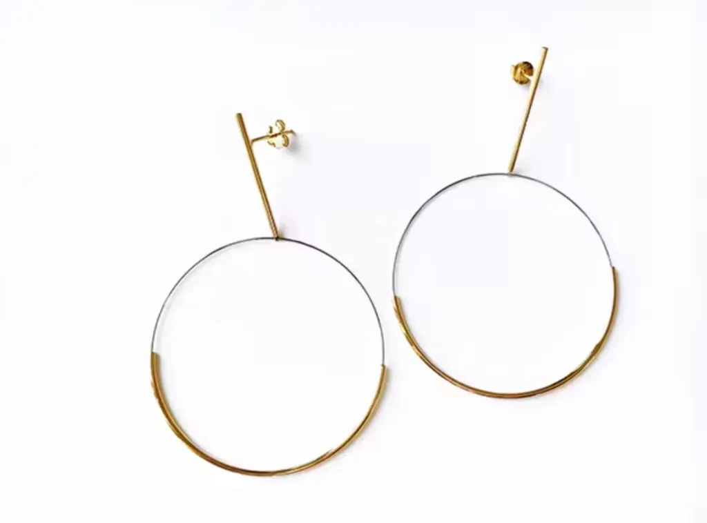 Earrings Circle Gold Plated