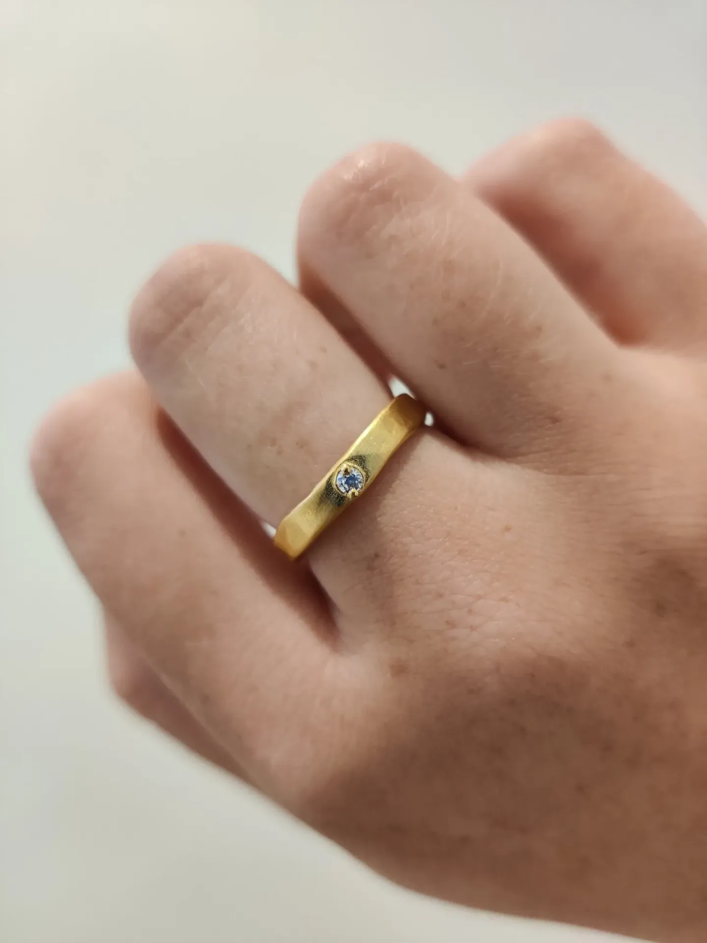 Ring Solitair Verguld